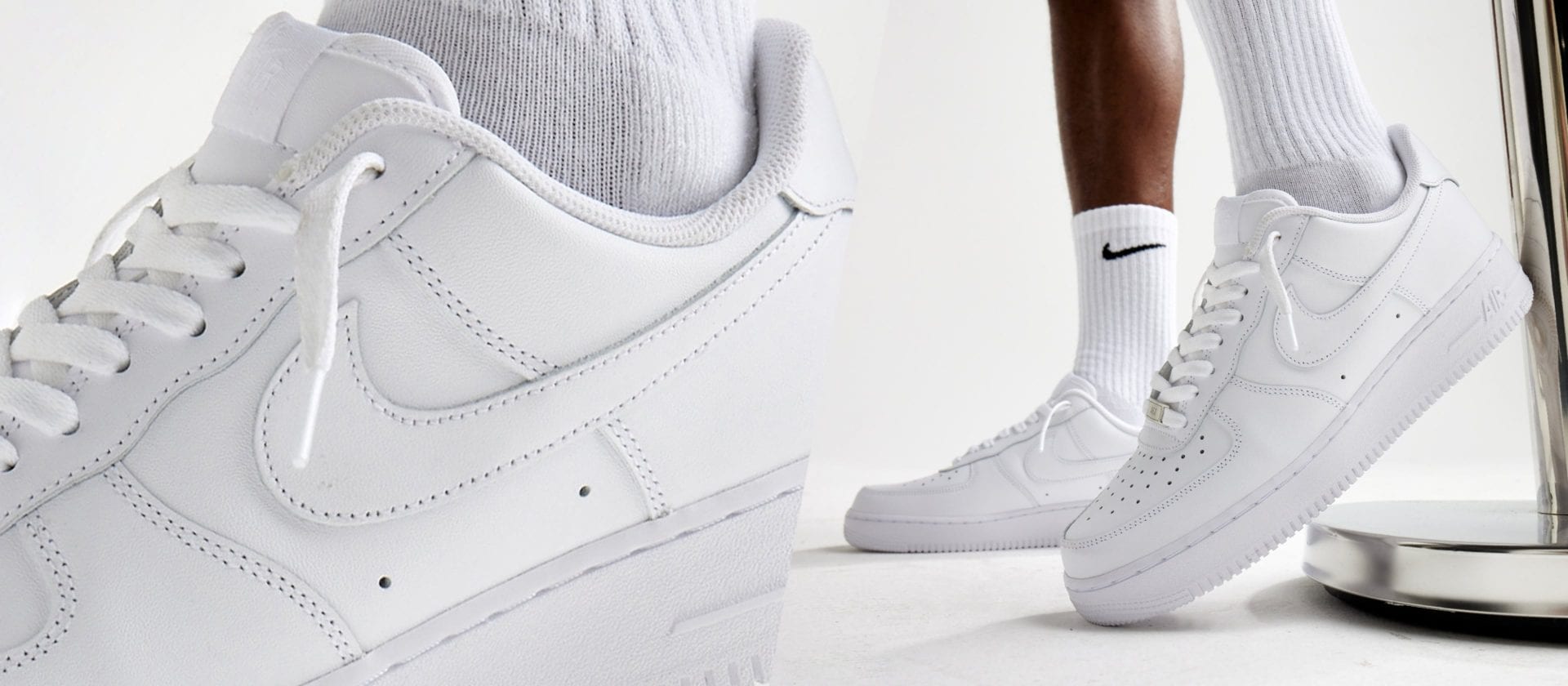 Sneakersi Nike Air Force 1 albi – cum sa porti aceasta incaltaminte iconica?
